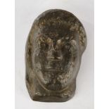 Bronze, "Maske", monogrammiert gestempelt BK, H. ca. 25 cm