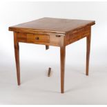Ausziehbarer Tisch, Biedermeier, um 1825, Kirschbaum, zweiseitig ausziehbare Platte, ein Zargenschu