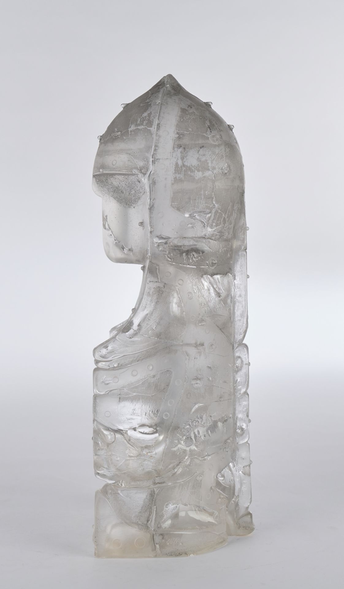 Janak, Frantisek, "Avar II Hunne, verwundet", Glasskulptur, formgeschmolzen, farblos, größtenteils - Image 4 of 5