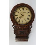 Wanduhr, Amerika, um 1920, Holzgehäuse, Zifferblatt bezeichnet B. Leefe & Sons Malton, Schlagwerk,