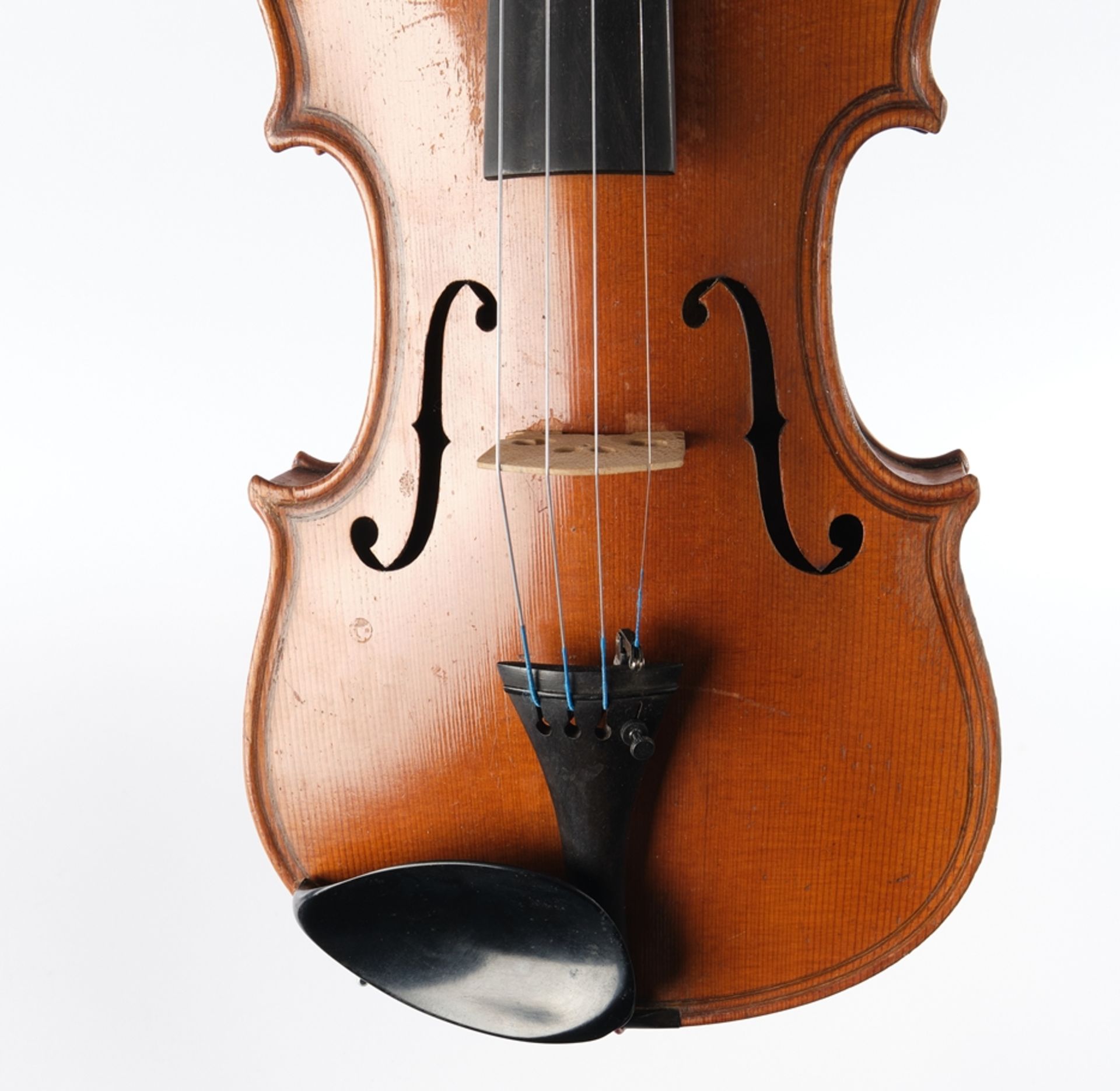 Violine, wohl Replikat, bez. Curletto Anselmo (1888 - 1973), im Korpusboden auf einem Etikett bezei - Bild 9 aus 9