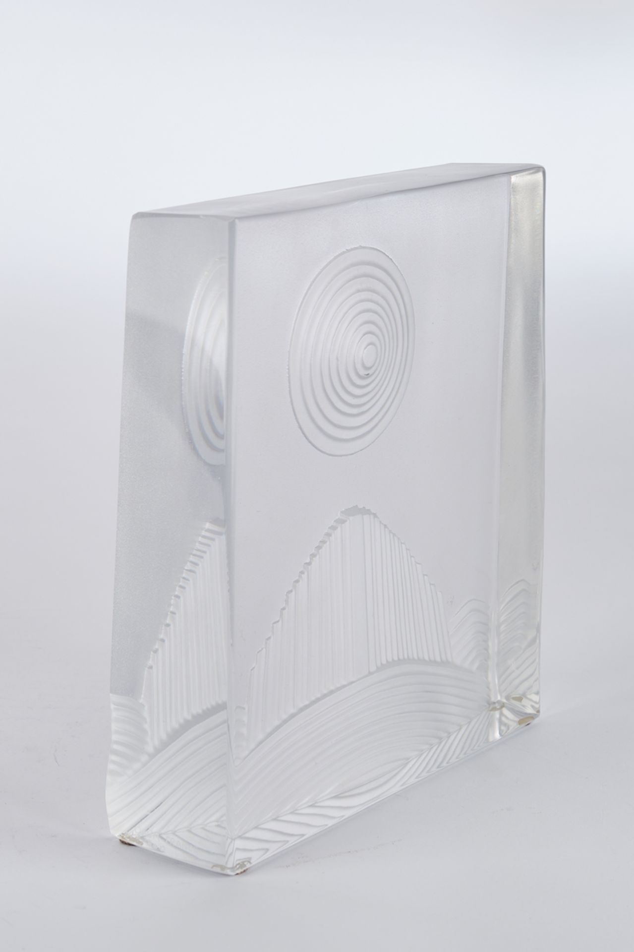 Folon, Jean-Michel, Daum, "Magic City", Glasobjekt, limitierte Auflage 300, farbloses Kristallglas, - Bild 3 aus 5
