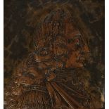 Portraitrelief, "Kaiser Karl VI.", womöglich 1. Hälfte 18. Jh., Eichenholz, geschnitzt, Profilansic