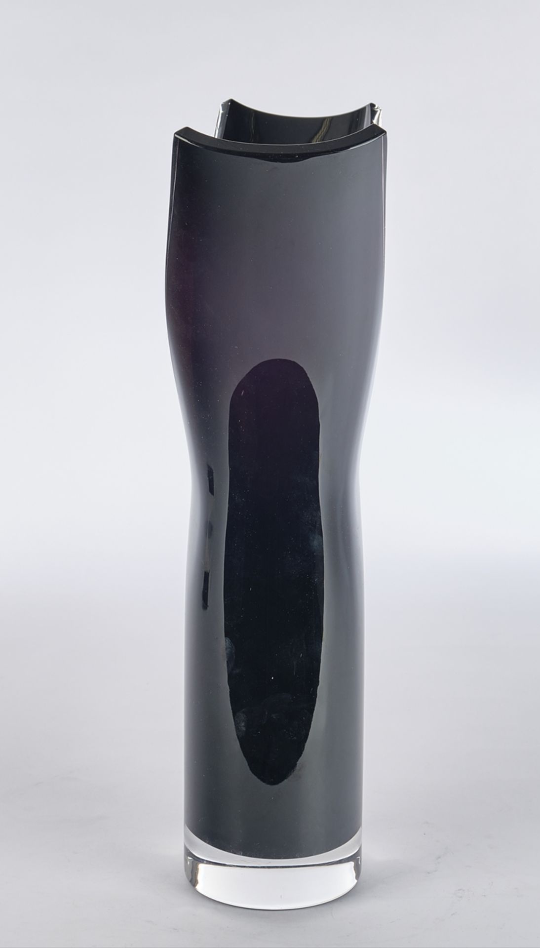 Bergström, Lena, Orrefors, Vase, Studioglas, limitierte Auflage 30, aufgespaltene Zylinderform, Kri - Bild 3 aus 4
