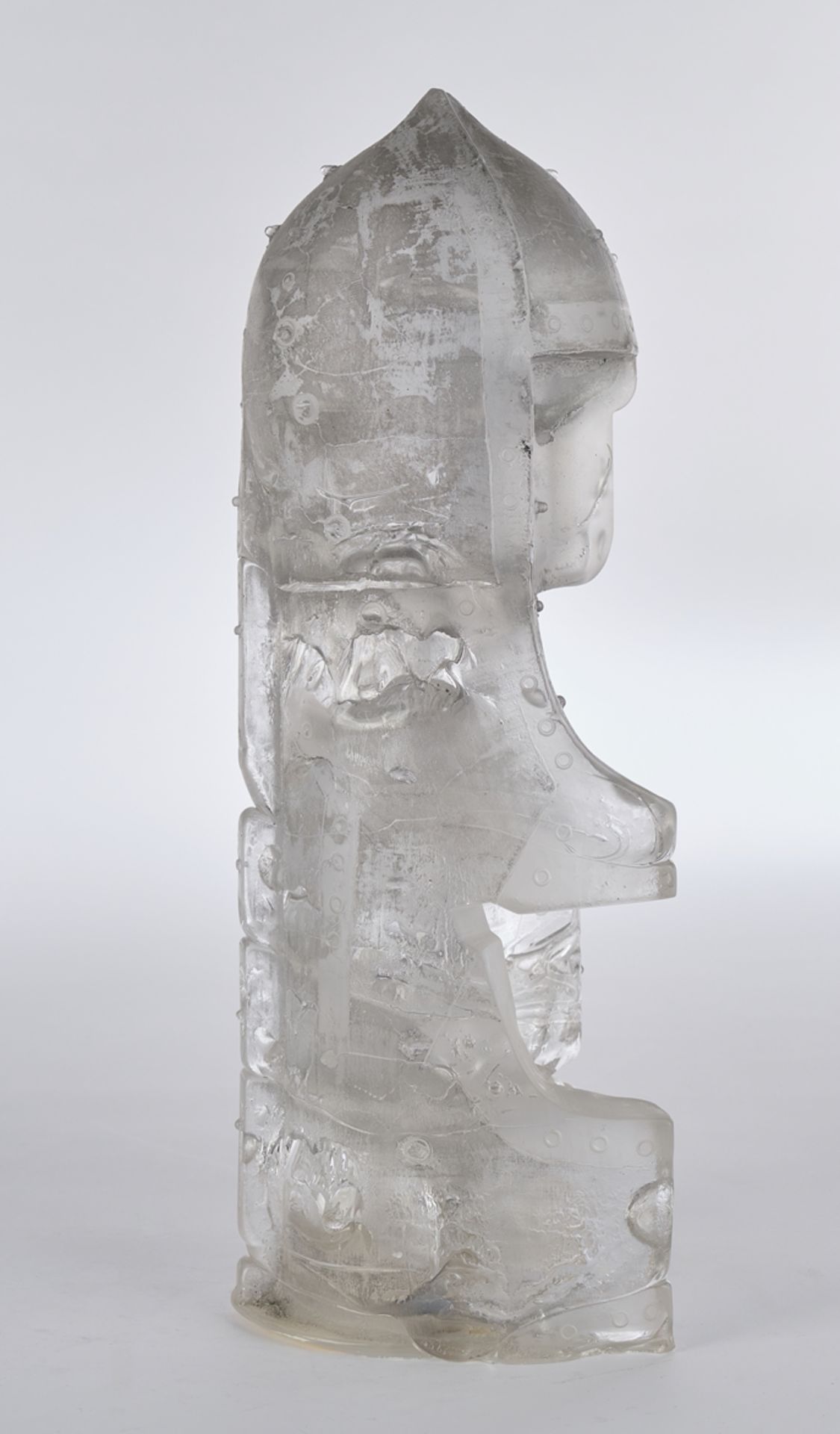 Janak, Frantisek, "Avar II Hunne, verwundet", Glasskulptur, formgeschmolzen, farblos, größtenteils - Image 2 of 5