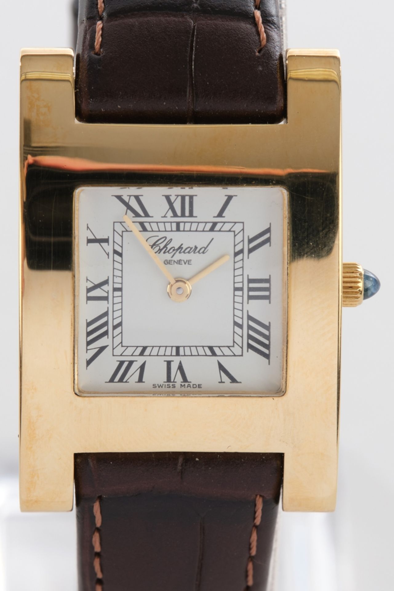 Chopard, "Your Hour", Damenarmbanduhr, Schweiz, Ref. 445 1, rechteckiges Gehäuse in GG 750, weißes - Image 2 of 5