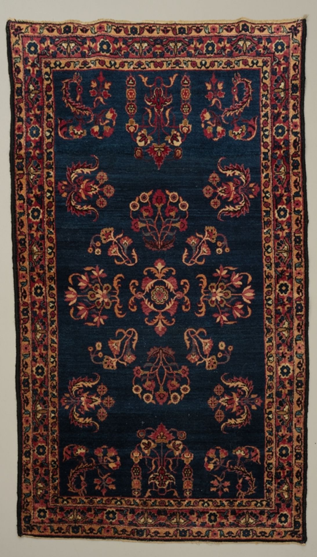 Sarough, Iran, ca. 1.45 x 0.82 m, Flor leicht reduziert, verschmutzt