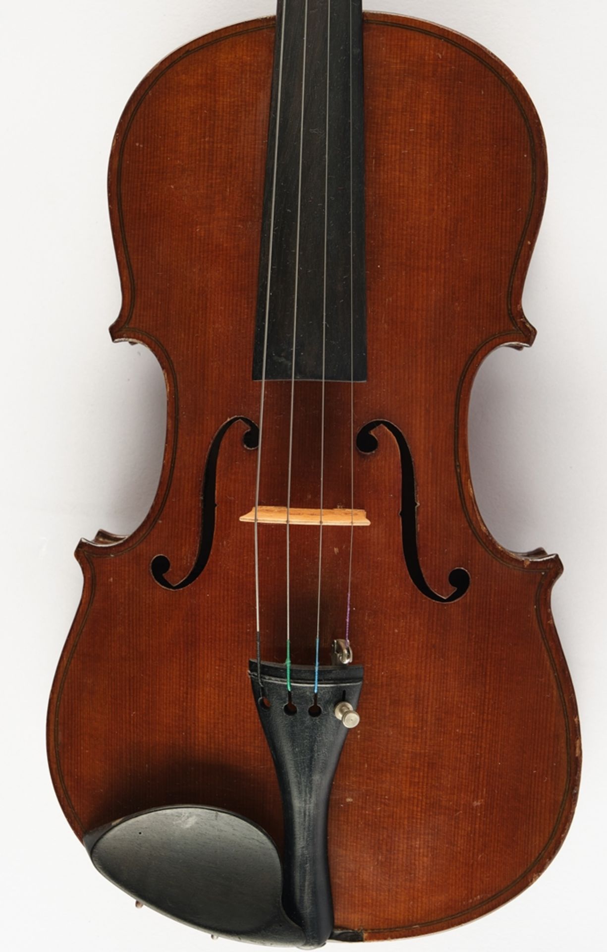 3/4 Violine, wohl Replikat, bez. Evasio Emilio Guerra (1875 - 1956), Schülerinstrument, im Korpusbo - Image 5 of 7