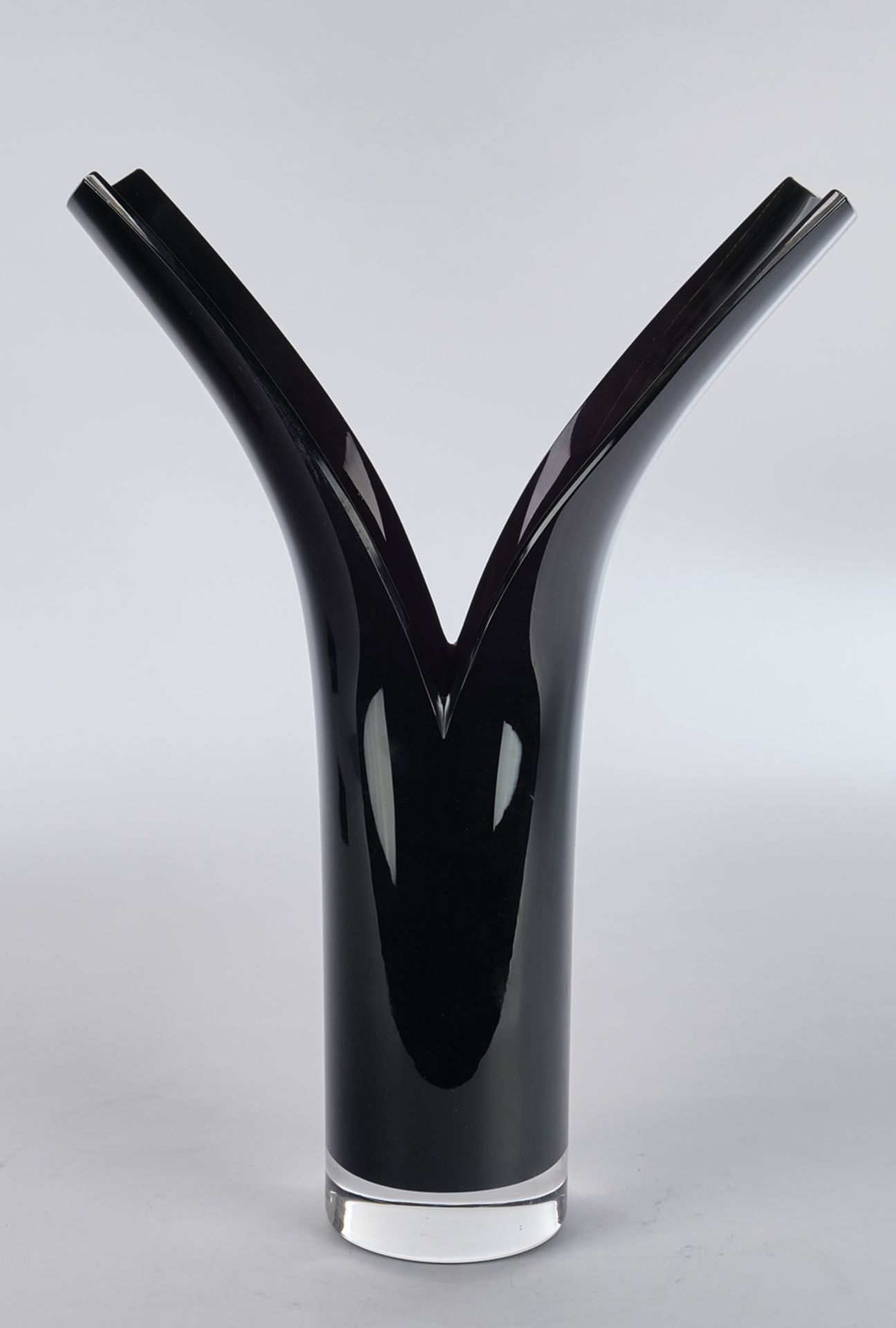 Bergström, Lena, Orrefors, Vase, Studioglas, limitierte Auflage 30, aufgespaltene Zylinderform, Kri - Bild 2 aus 4
