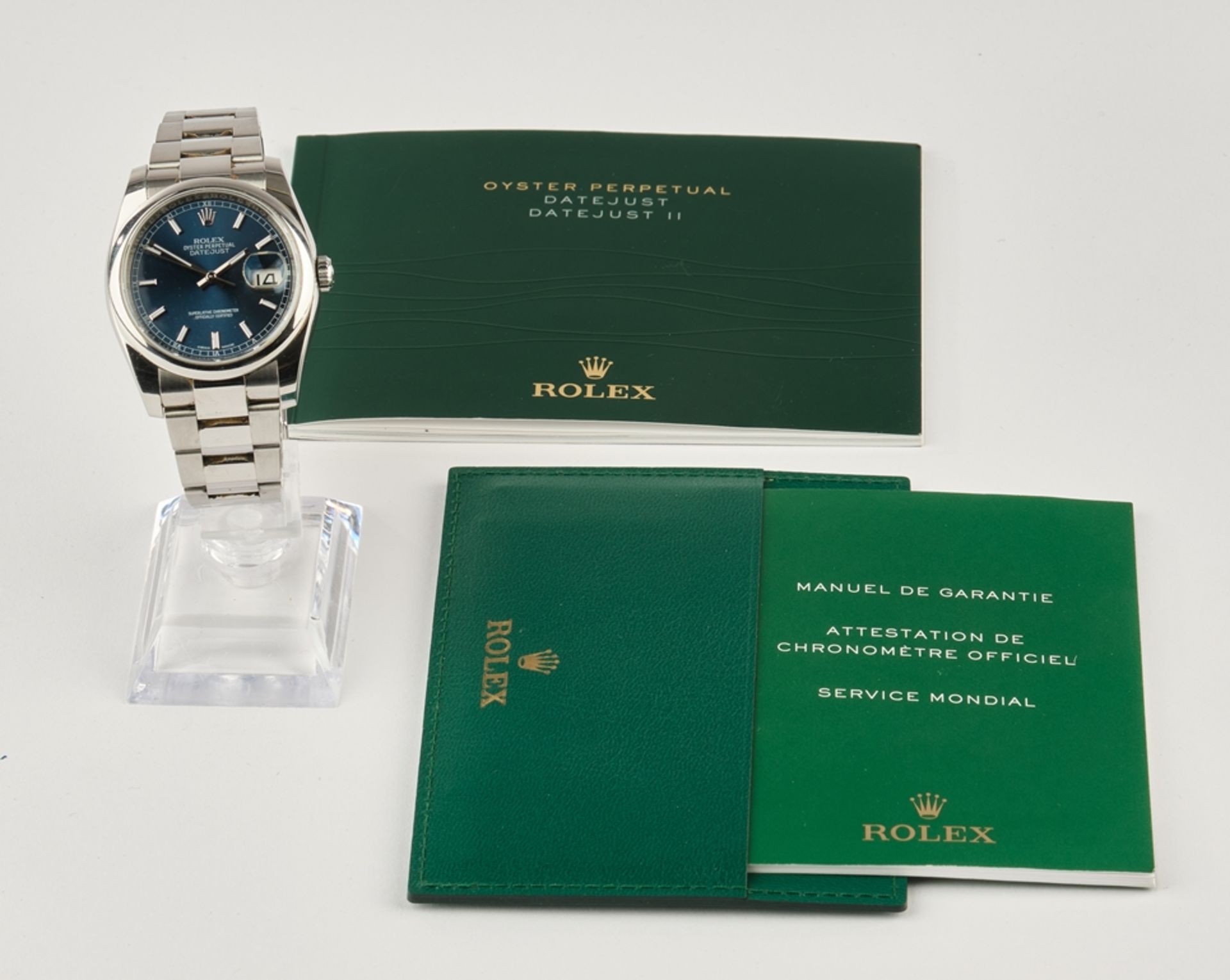 Rolex, Modell Oyster Perpetual Datejust, Schweiz, 2014, Ref. 116200-72600, Automatikwerk, Gehäuse u - Bild 3 aus 7