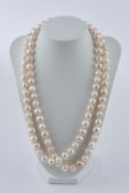 Perlenkette, ø ca. 8 - 12 mm, Länge ca. 111 cm