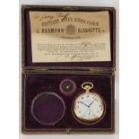 Patek Philippe, Taschenuhr, Schweiz, um 1910, Gehäuse GG 750, Zifferblatt mit arabischen Ziffern, k