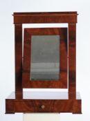 Tischpsyche, Biedermeier, 1. Hälfte 19. Jh., rechteckiger Rahmen mit ebensolchem Spiegel über einsc