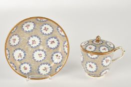 Deckeltasse mit Untertasse, Fürstlich Fuldaische Feine Porcelain Fabrique, Fulda, 1770-1788, Pressz