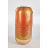 Diaz de Santillana, Laura, Venini, Murano, "Sommerso Oro", Vase, Studioglas, farbloses, rot unterfa