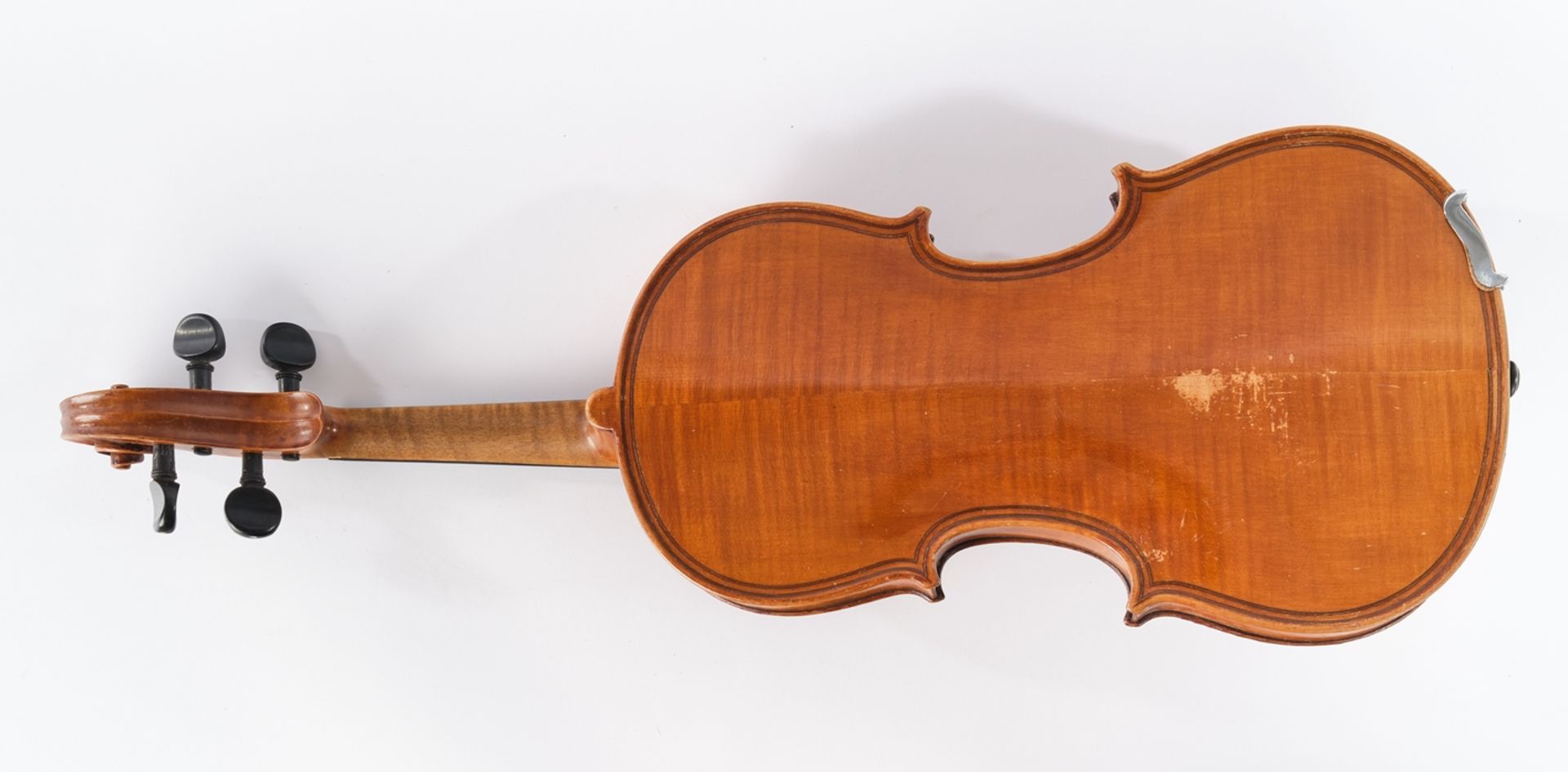 Violine, wohl Replikat, bez. Curletto Anselmo (1888 - 1973), im Korpusboden auf einem Etikett bezei - Bild 7 aus 9