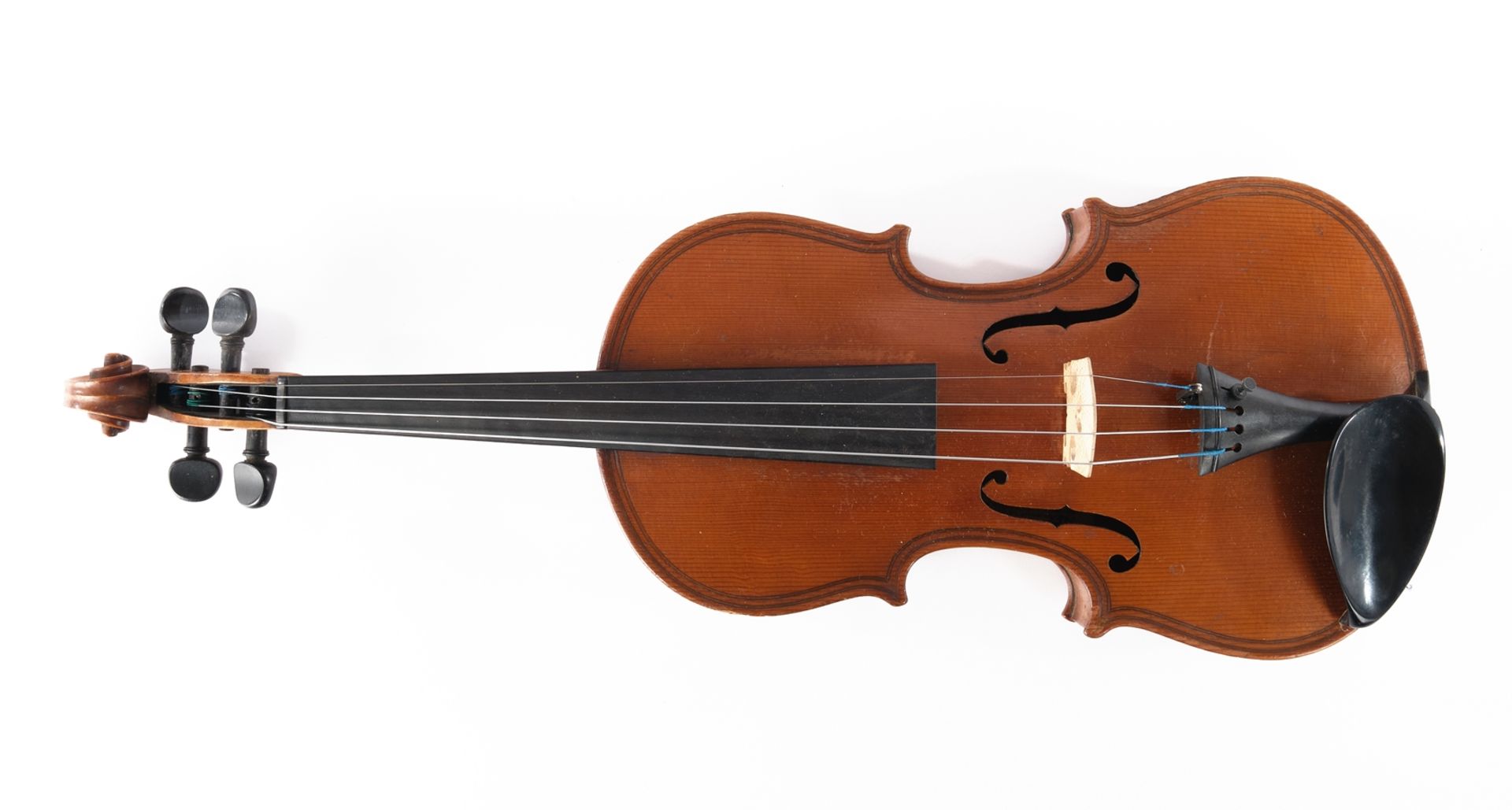 Violine, wohl Replikat, bez. Curletto Anselmo (1888 - 1973), im Korpusboden auf einem Etikett bezei - Bild 3 aus 9