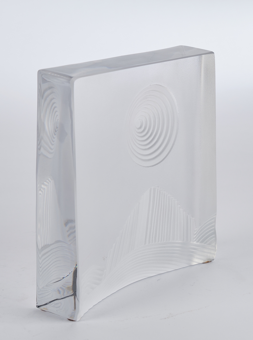 Folon, Jean-Michel, Daum, "Magic City", Glasobjekt, limitierte Auflage 300, farbloses Kristallglas, - Image 2 of 5