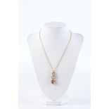 Collier, Chopard, Happy-Serie, drei Kreise, GG 750, 31 Brillanten, 1 'tanzender' Brillant, Anhänger