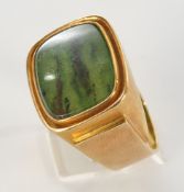 Jade-Herrenring, GG 750, Wilhelm Nagel, Wesseling, ca. 18.81 g, RM 59