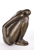 Bronze, "Kauernde", gestempelt und datiert Patricia Morales 90, nummeriert 1/7, ca. 29 cm hoch