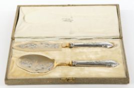 Dessert-Vorlegebesteck, Silber 950, Jugendstil, Frankreich, um 1900, Louis Ravinet & Charles Denfer