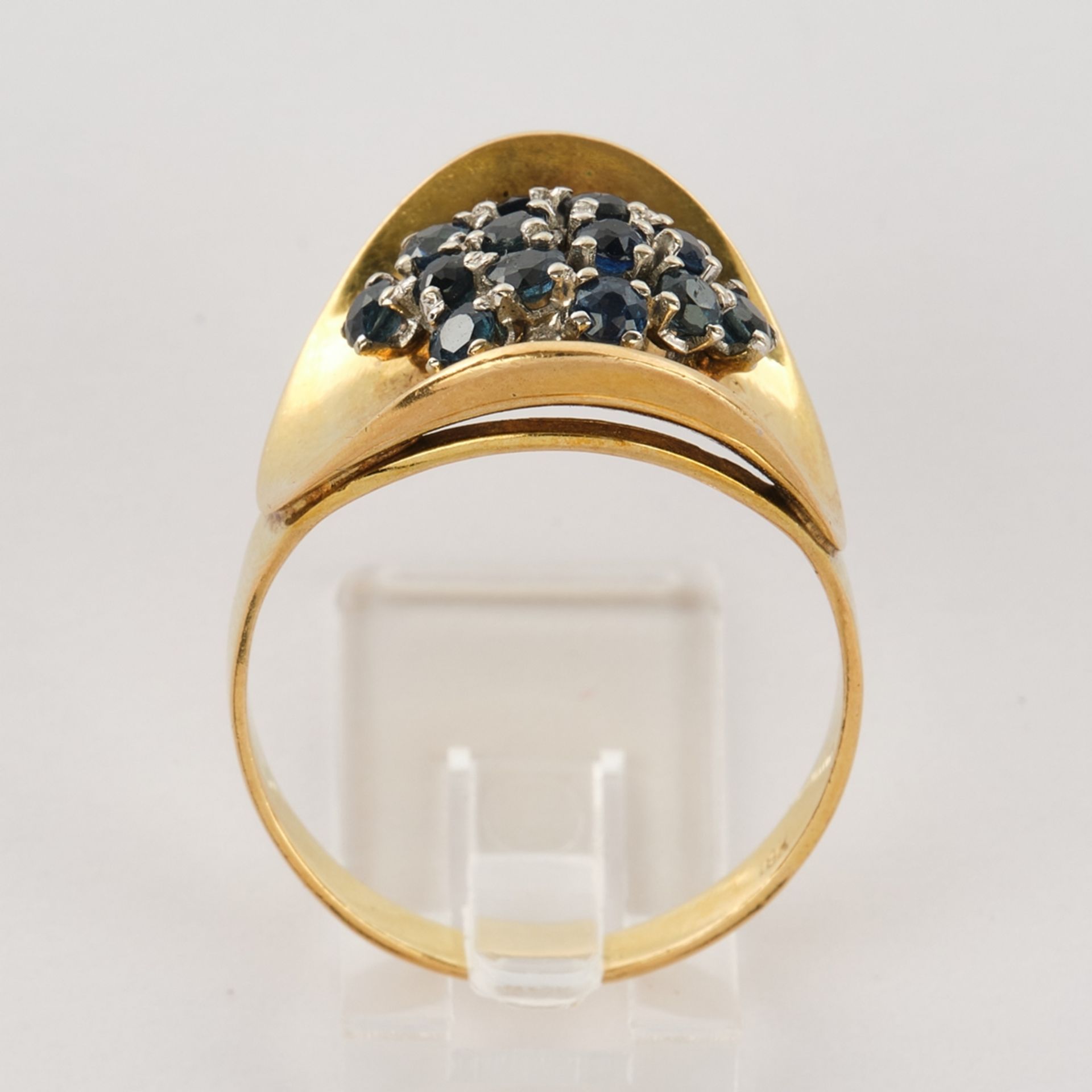 Ring, GG, 750, mit Saphiren, ca. 5.3 g, RM 55.5 - Bild 4 aus 4