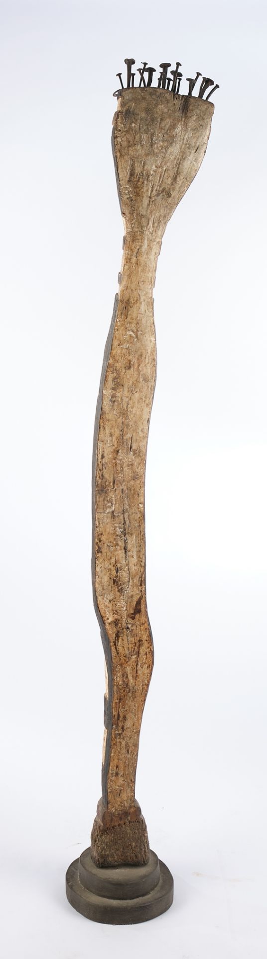 Schlangenskulptur, "Basonyi", Baga, Guinea, Afrika, Holz, schwarz-weiß, geometrisch gemustert, Auge - Bild 2 aus 2