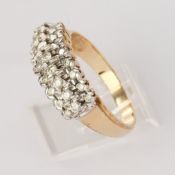 Ring, WG/GG 585, Moncara, mit Brillanten, zus. ca. 0,40ct, 4,5g, RM 57,5