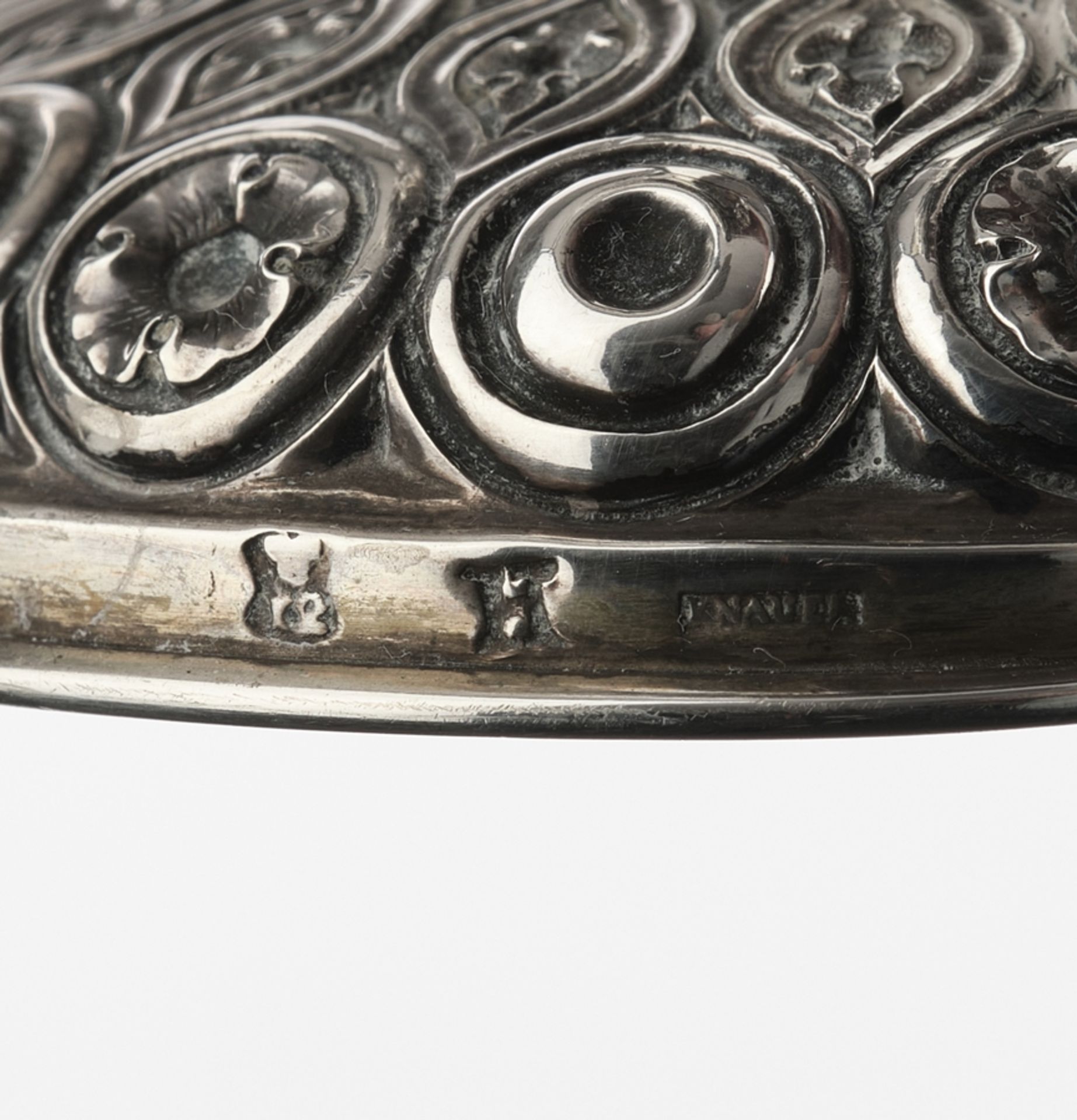 Pokal, Silber, 12-lötig, Hannover, 1849, Knauer, glatter Teil der Kuppa mit Widmungsinschrift "Dem  - Bild 3 aus 3