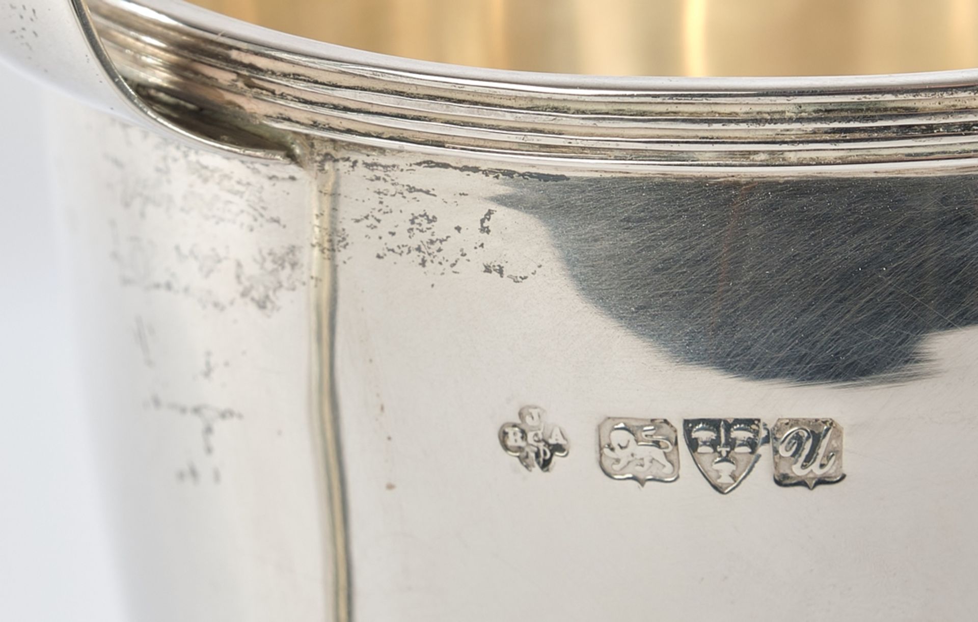 Deckelpokal, Silber 925, Chester, 1920, Jay Richard Attenborough Co Ltd, glatt, Rand und Handhaben  - Bild 2 aus 3