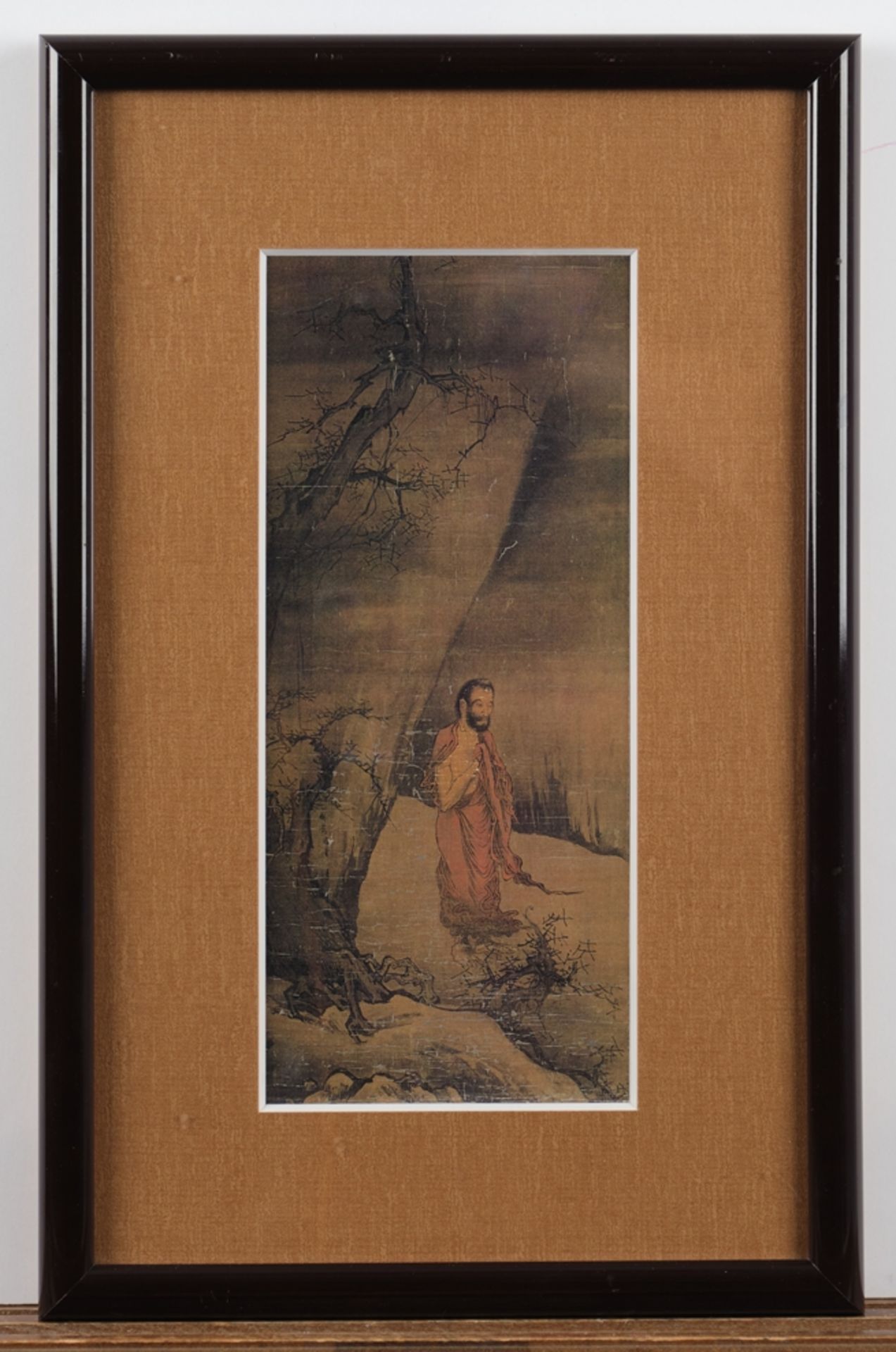 2 Malereien, "Genji-Szene", "Haus im Gebirge", Japan, 19. Jh., 1x Farbe auf Papier im Tosa-Stil, 1x - Bild 2 aus 9
