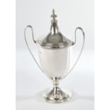 Deckelpokal, Silber 925, Chester, 1920, Jay Richard Attenborough Co Ltd, glatt, Rand und Handhaben