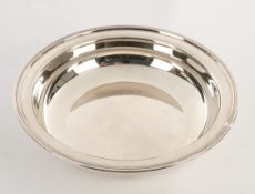 Schale, Silber 800, Italien, Schiavon, konisch, glatt, Rand mit Rillenprofil, 4.5 cm hoch, ø 22 cm,