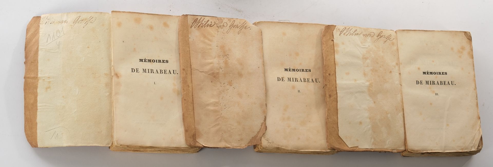 Buch, Victor Hugo, "Mémoires biographiques, littéraires et politiques de Mirabeau, écrits par lui-m - Image 3 of 4
