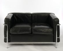 Le Corbusier LC2, Zweisitzer Sofa, Ausführung Cassina, Entwurf Pierre Jeanneret und Charlotte Perri