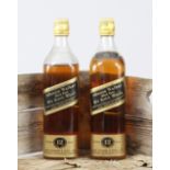 Zwei Flaschen "Johnny Walker Black Label Scotch Whisky 12 Years"
