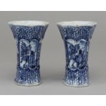 Paar Fayence -Vasen