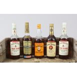 Konvolut von fünf Flaschen "Bourbon Whiskey"