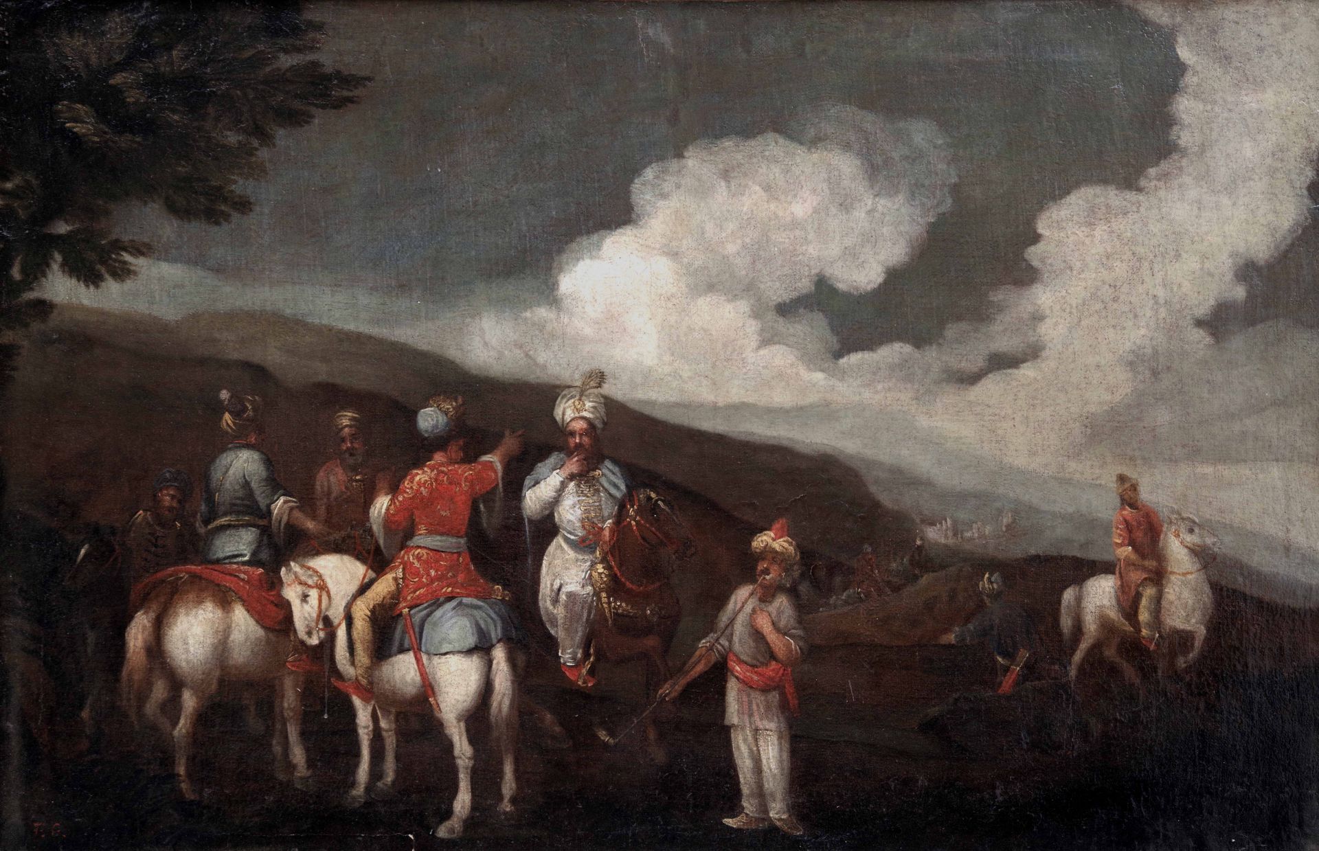 Turkish Soldiers on Horseback by Francesco Antonio Simonini (Circle of) - Image 3 of 3