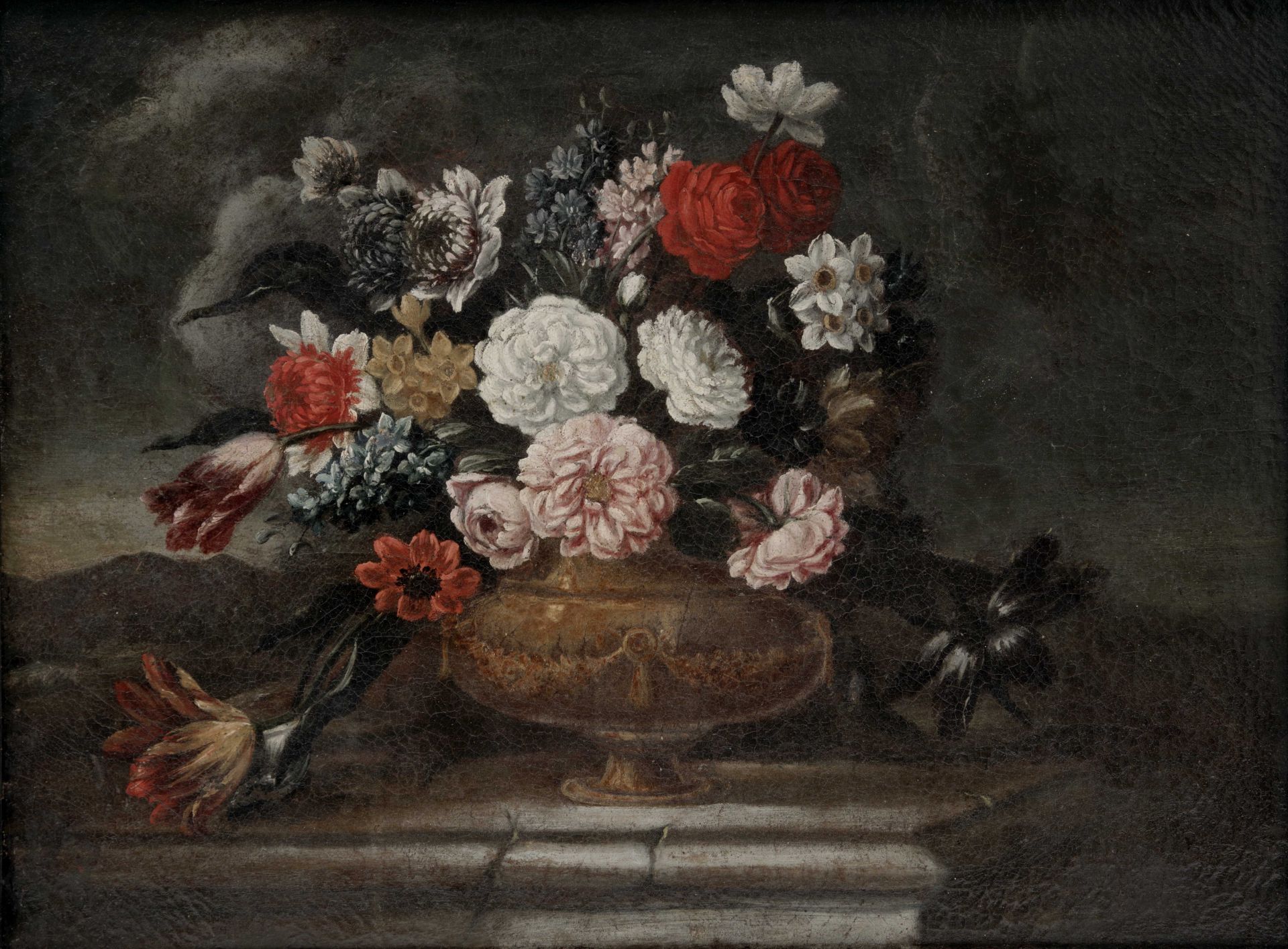 Still life with a bouquet - Image 2 of 3