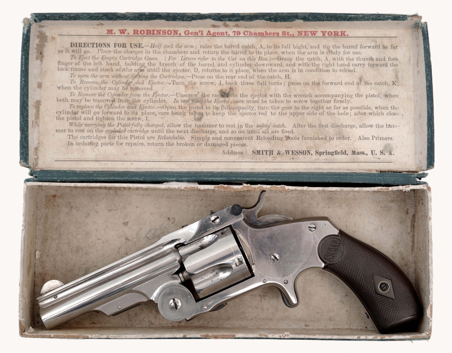 Smith & Wesson Baby Russian Revolver 38 S&W 1. Model im Karton