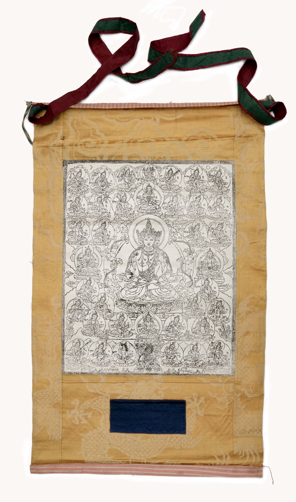Eine Thangka, die Vairocana darstellt