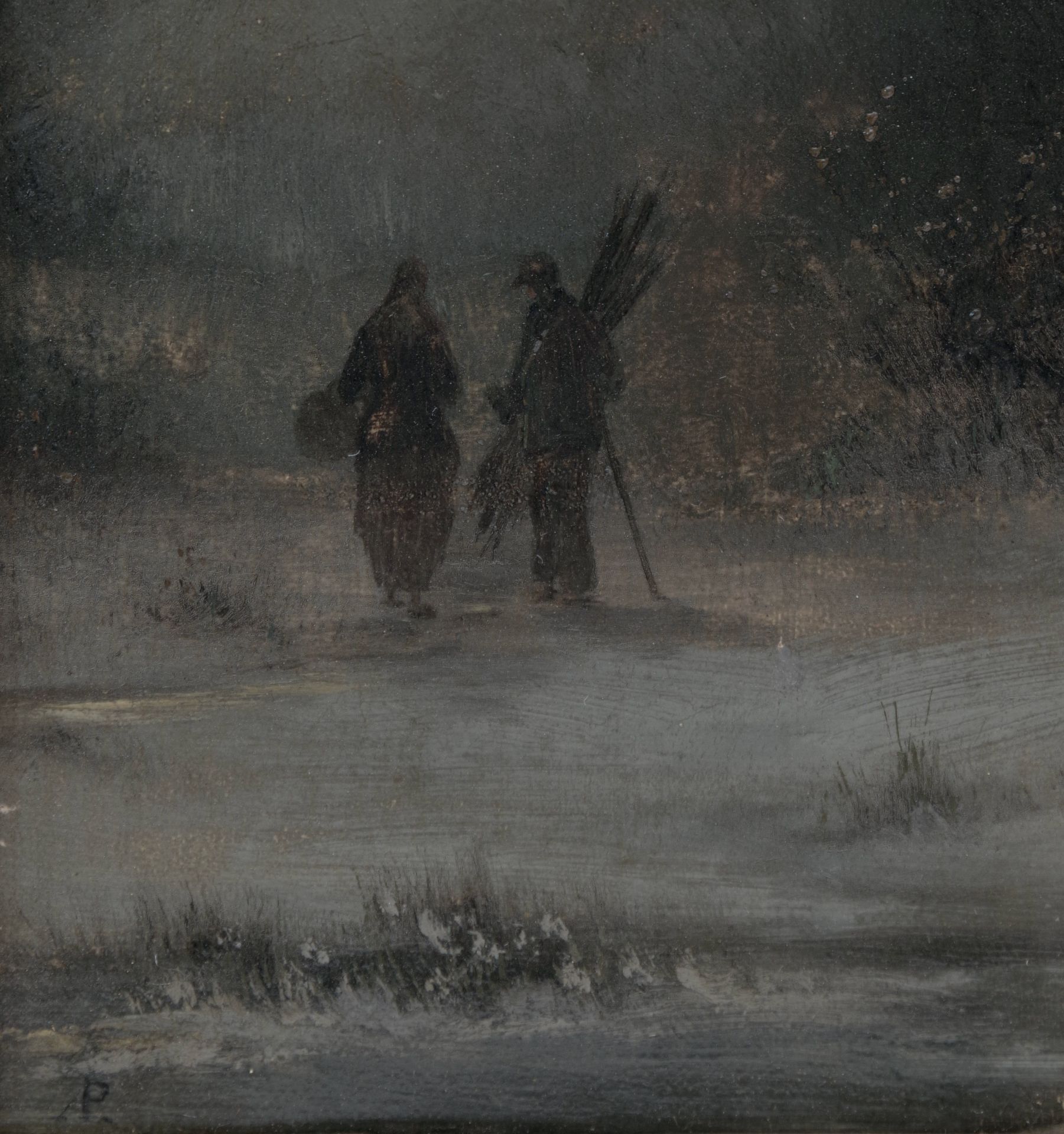 Winterlandschaft mit Gebirgsweg von August Friedrich Piepenhagen - Bild 3 aus 3