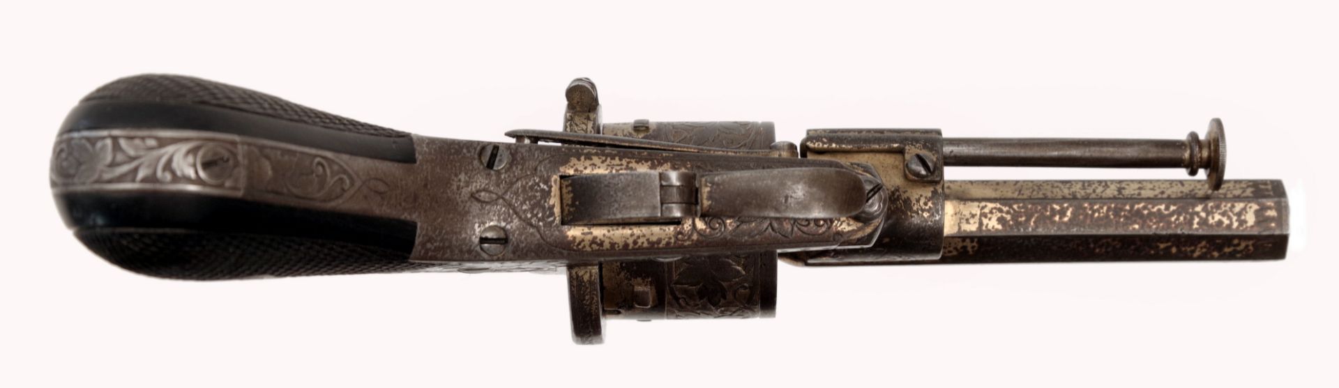 Prunk Stiftfeuer-Revolver System Lefaucheux, August Francotte - Lüttich/J. Springer- Wien - Bild 4 aus 4