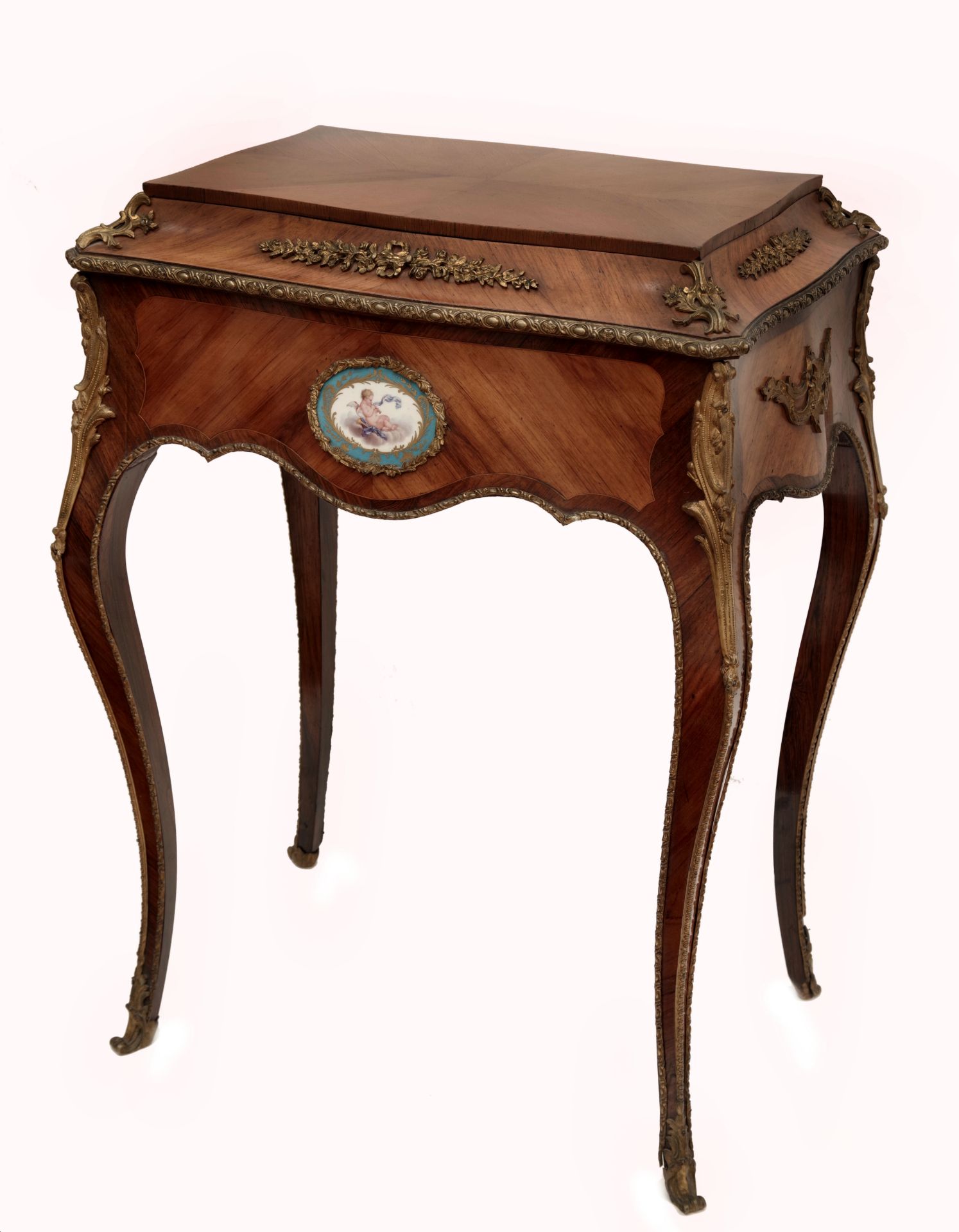 A Louis XV Ormolu-Mounted Side Table