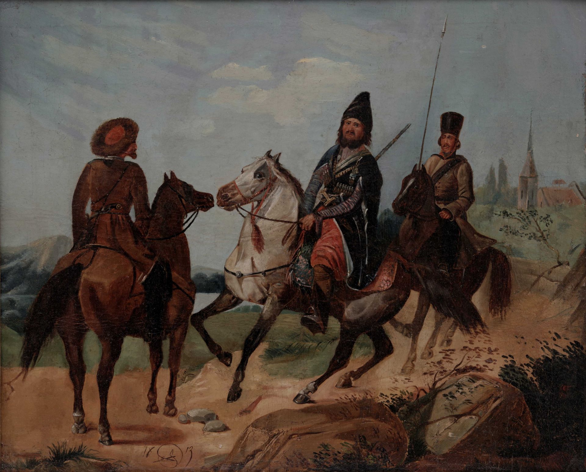 Cossacks On Horseback by Aleksandr Osipowitsch Orlowski - Image 2 of 4