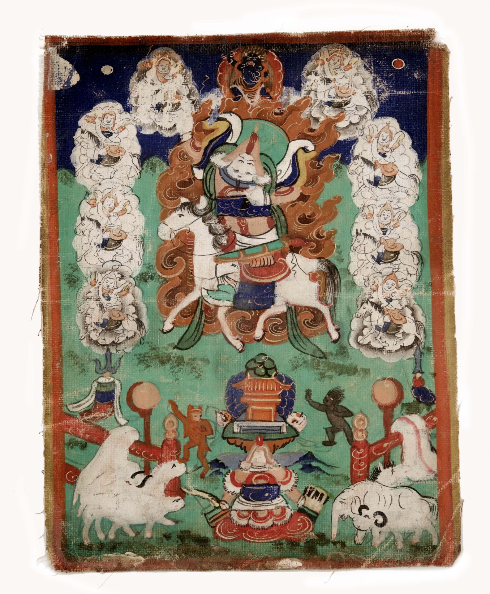 Tsakli mit der Göttin Palden Lhamo