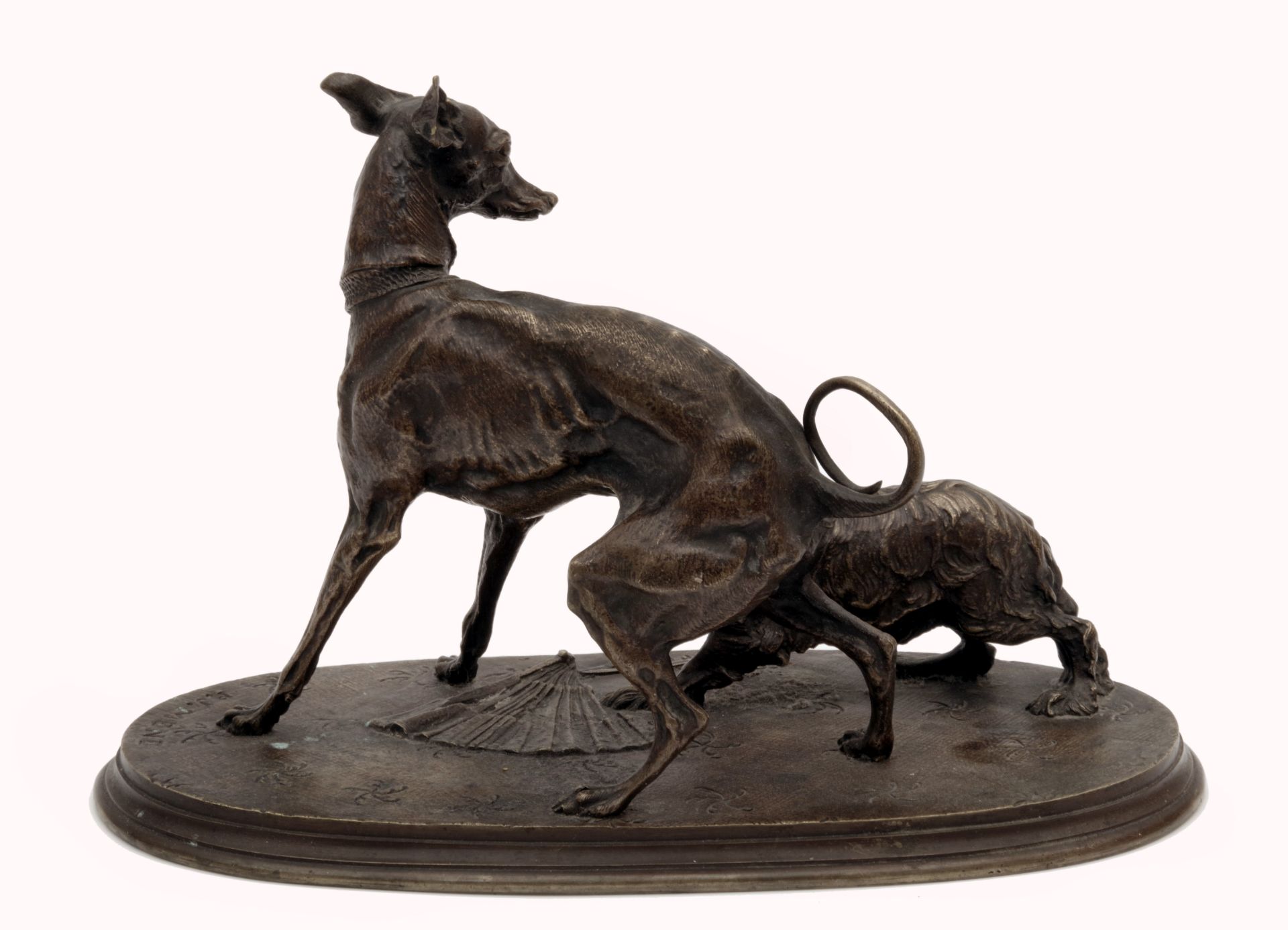 Greyhound and King Charles Spaniel by Pierre-Jules Mene - Image 3 of 5