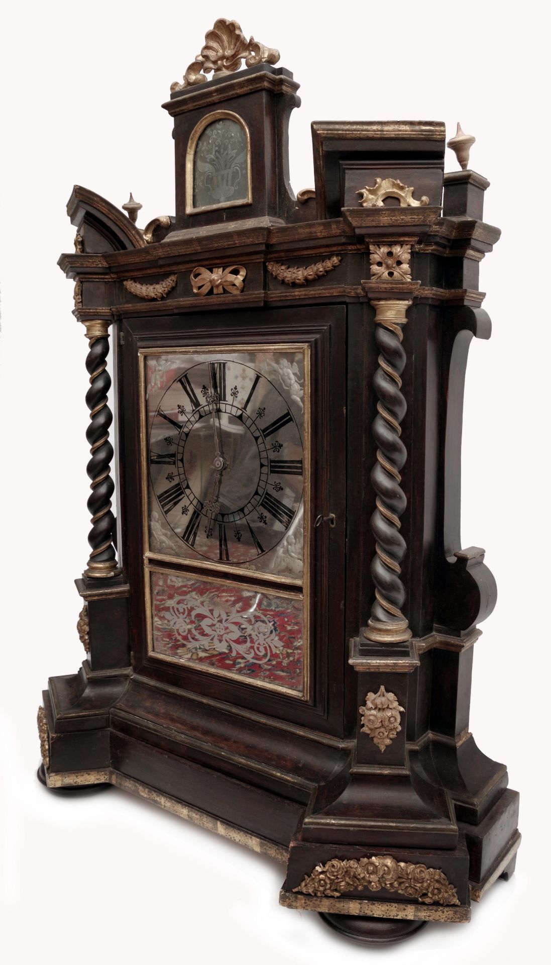 Baroque altar clock, Andreas Lehmann, Prague - Image 2 of 6